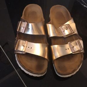 Rose gold Birkenstock